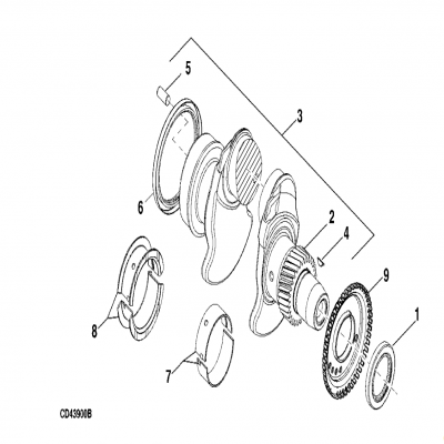 Group 47: Crankshaft, continued  第47組：曲軸，&amp;ldquo;GM93289,&amp;rdquo;&amp;ldquo;GM93285,&amp;rdquo;&amp;ldquo;GM91650,&amp;rdquo;&amp;ldquo;GM85414,&amp;rdquo;&am