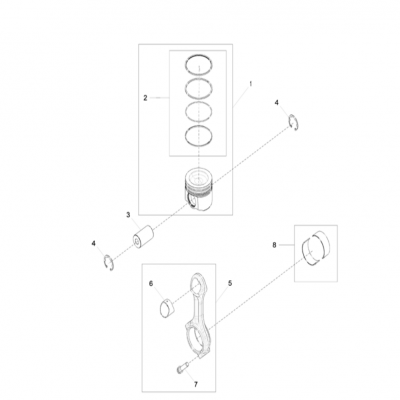 Group 48: Piston and Connecting Rod  第48組：活塞和連桿&ldquo;GM93289,&rdquo;&ldquo;GM93285,&rdquo;&ldquo;GM91650,&rdquo;&ldquo;GM85414,&rdquo;&ldquo;GM85412,&rdquo;&am