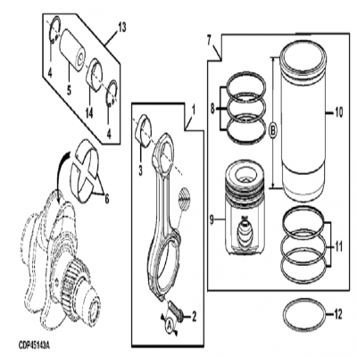 Group 48: Piston and Connecting Rod, continued  第48組：活塞和連桿，&ldquo;GM93289,&rdquo;&ldquo;GM93285,&rdquo;&ldquo;GM91650,&rdquo;&ldquo;GM85414,&rdquo;&ldquo;GM85412,&rdquo;&ldquo;GM85410,&rdquo;&ldquo;GM