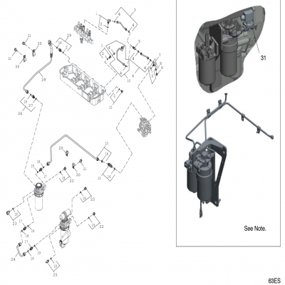 Group 63: Low Pressure Fuel Line, continued  第63組：低壓燃油管路，&amp;amp;amp;ldquo;GM93289,&amp;amp;amp;rdquo;&amp;amp;amp;ldquo;GM93285,&amp;amp;amp;rdquo;&amp;amp;amp;ldquo;GM91650,&amp