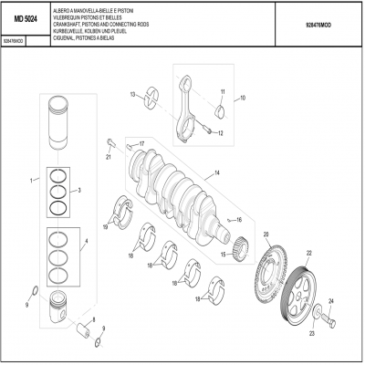 MANITOU MHT-X 790曼尼通礦用叉車 約翰迪爾4045HMC85發(fā)動(dòng)機(jī)曲軸、活塞和連桿