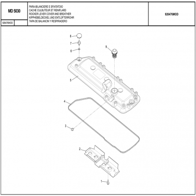 MANITOU MHT-X 790曼尼通礦用叉車 約翰迪爾4045HMC85發(fā)動機搖臂室蓋和通氣塞